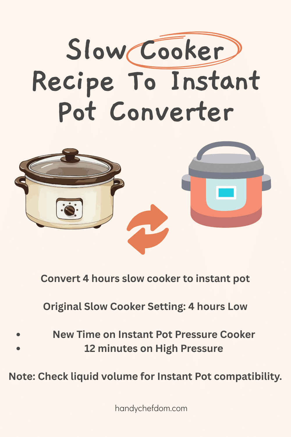Slow Cooker Recipe To Instant Pot Converter