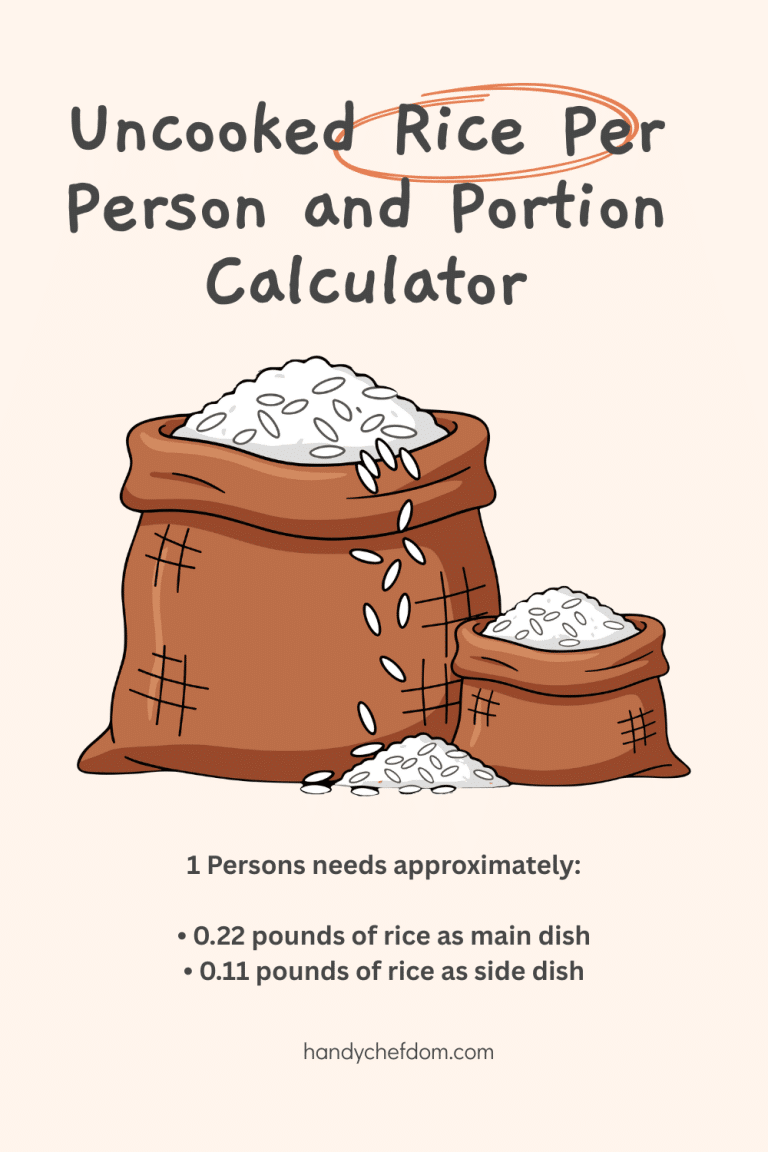 Uncooked Rice Per Person and Portion Calculator - Handy Chefdom
