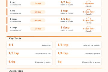 Baking Powder to Baking Soda Conversion Calculator