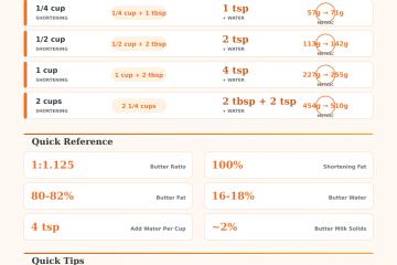 Shortening to Butter Conversion Calculator