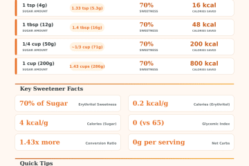 Erythritol to Sugar Conversion Calculator – Exact Substitution Ratios
