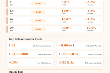 Homebrew Refractometer Calculator: Convert Brix to OG & FG