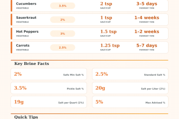 Lacto Fermentation Brine Calculator – Perfect Salt Ratio Every Time