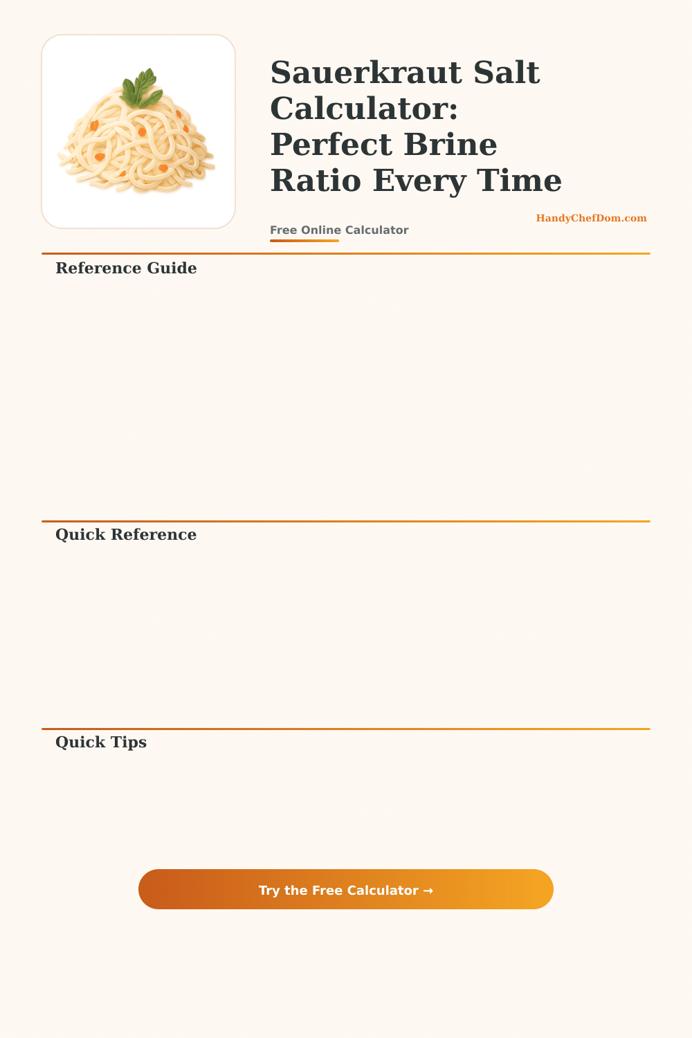 Sauerkraut Salt Calculator: Perfect Brine Ratio Every Time