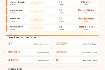 Croissant Lamination Calculator – Layers, Folds & Butter Ratio