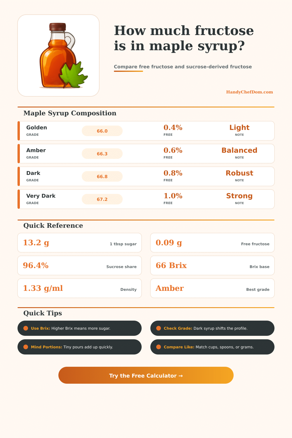 Maple Syrup Fructose Calculator