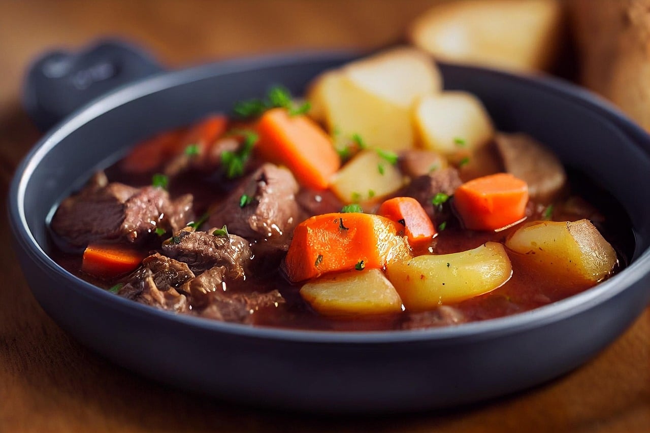 beef stew mushrooms potatoes carrots