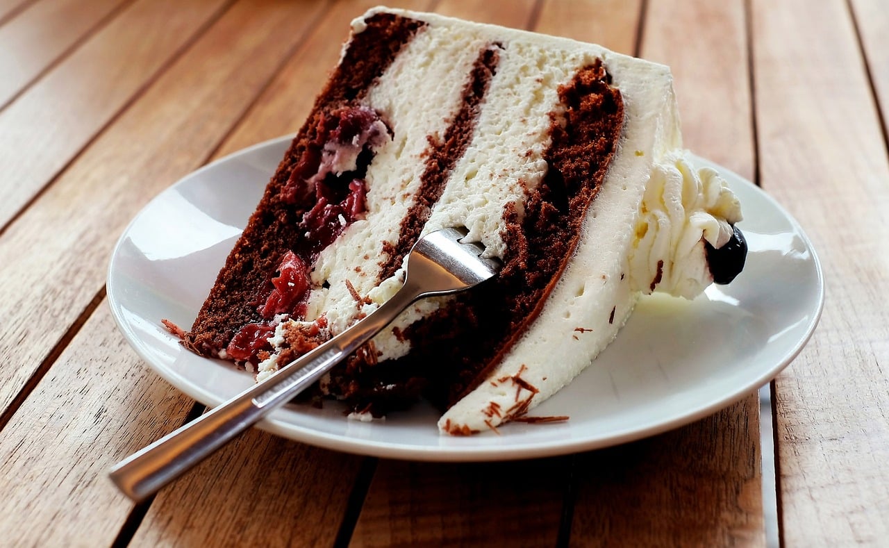 cake on cooling rack