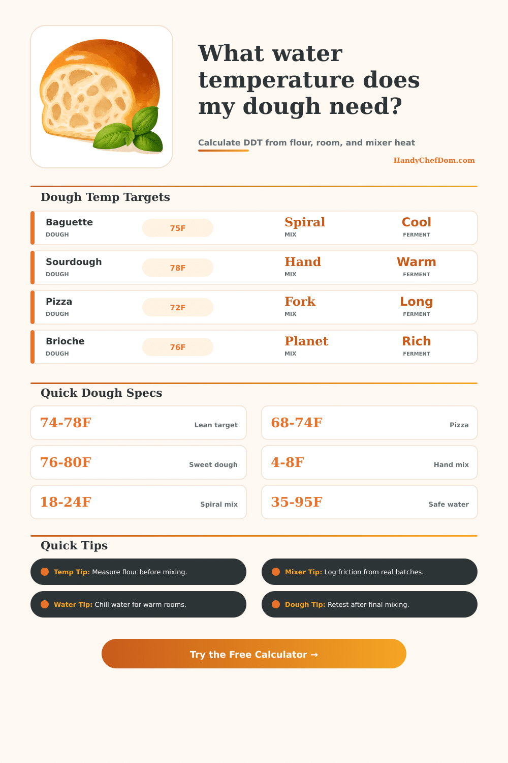 Desired Dough Temperature Calculator