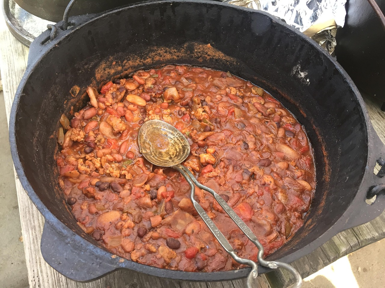 filled dutch oven