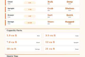 Freezer Cubic Feet Calculator for Storage Planning