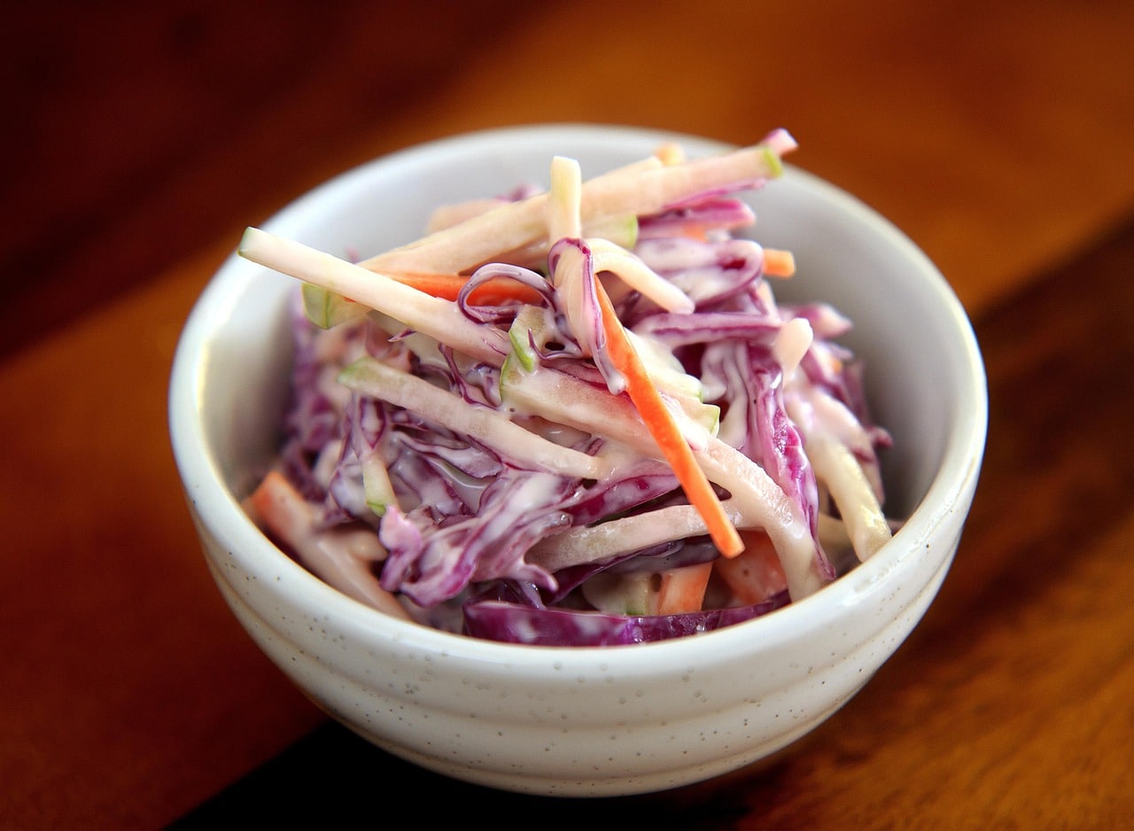 fresh coleslaw bowl