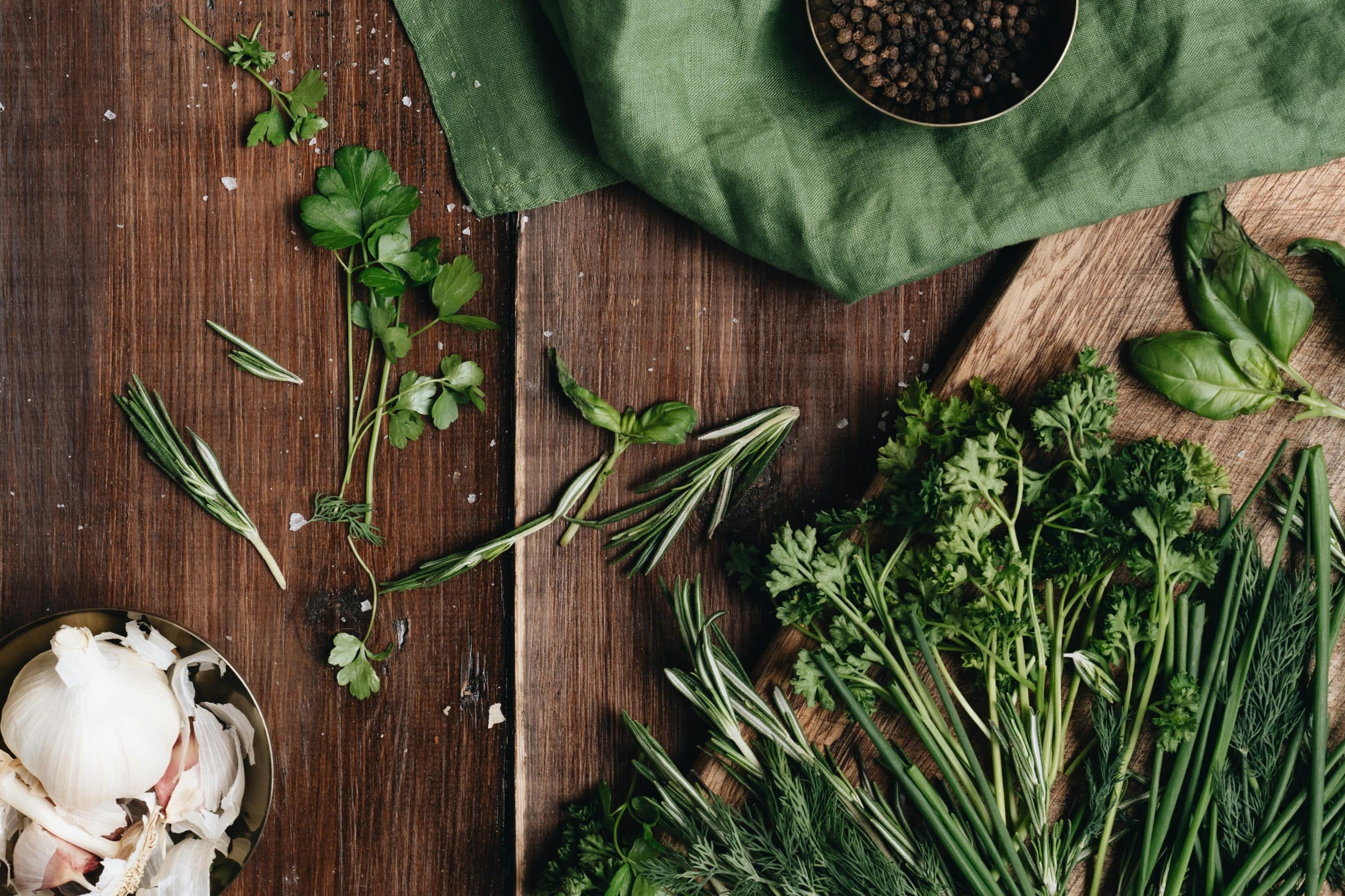 fresh dill parsley rosemary thyme