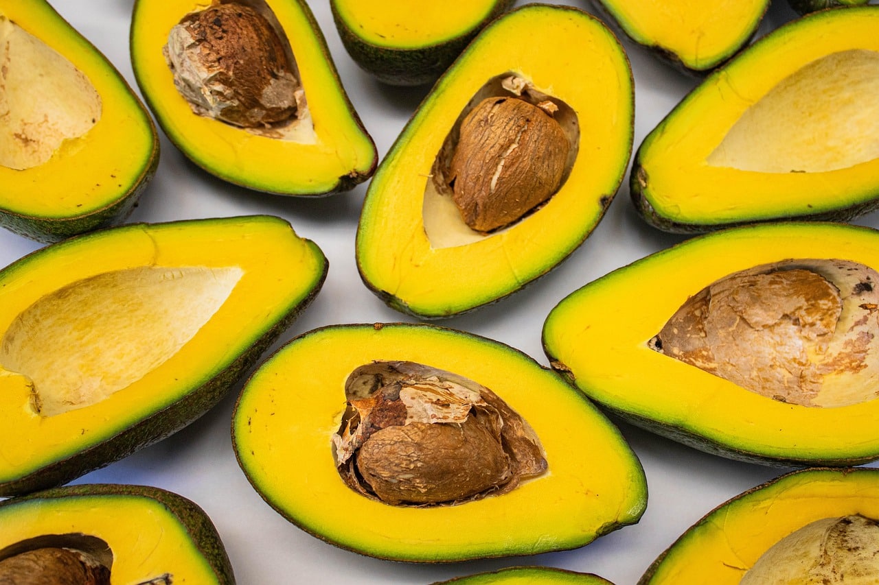 fresh sliced avocado