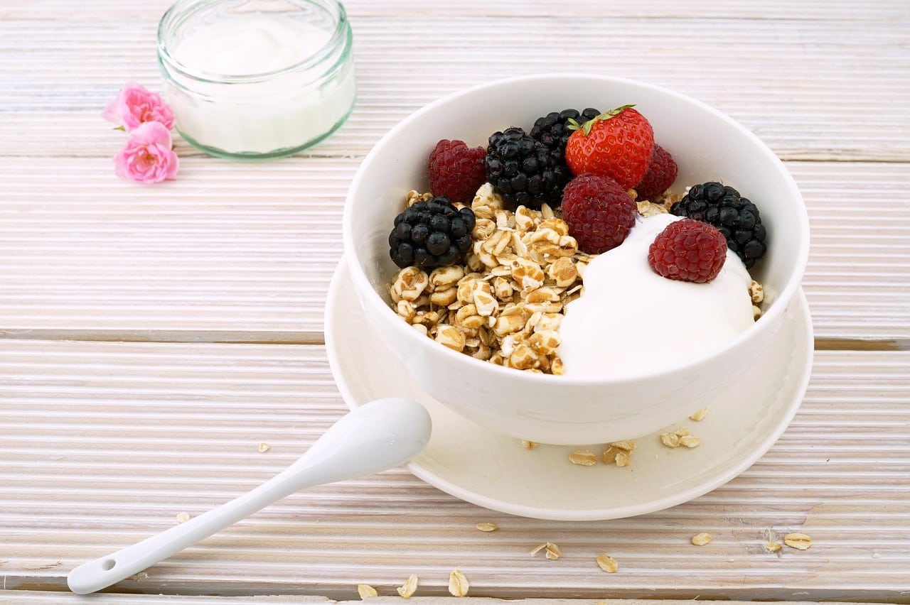 honey and yogurt bowl
