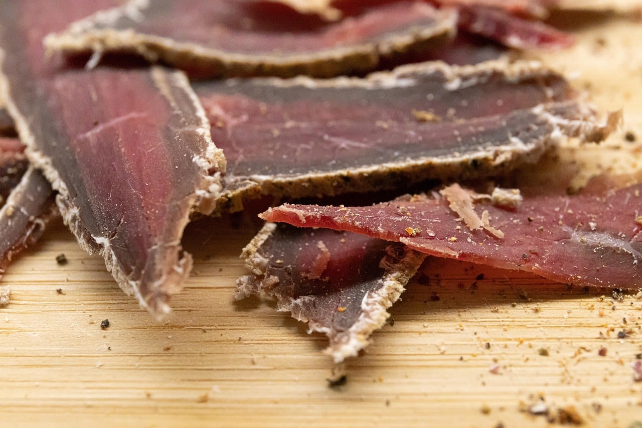 patting meat dry