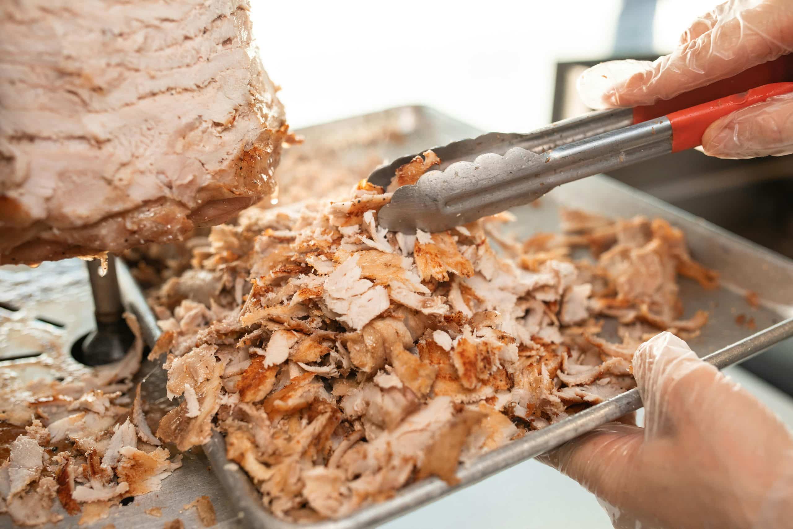 pulled chicken meat