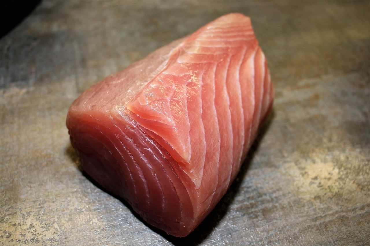 raw halibut fillet