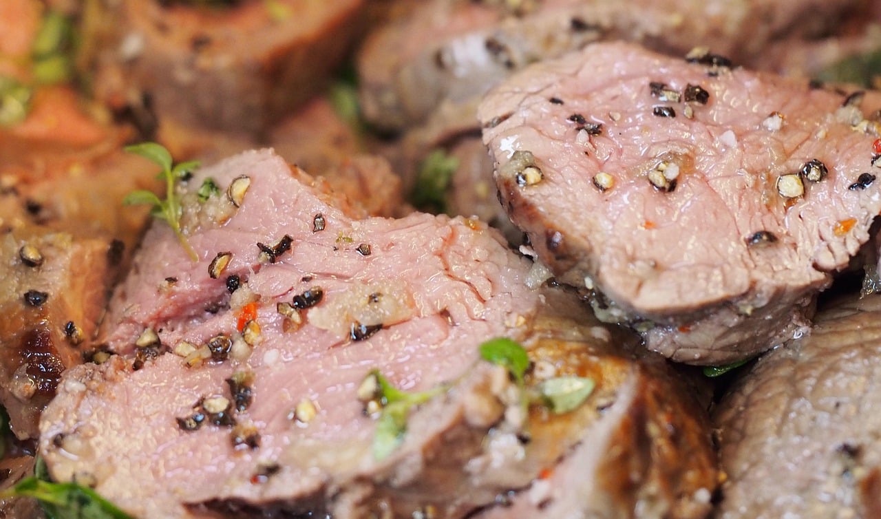 salmon fillet beef roast