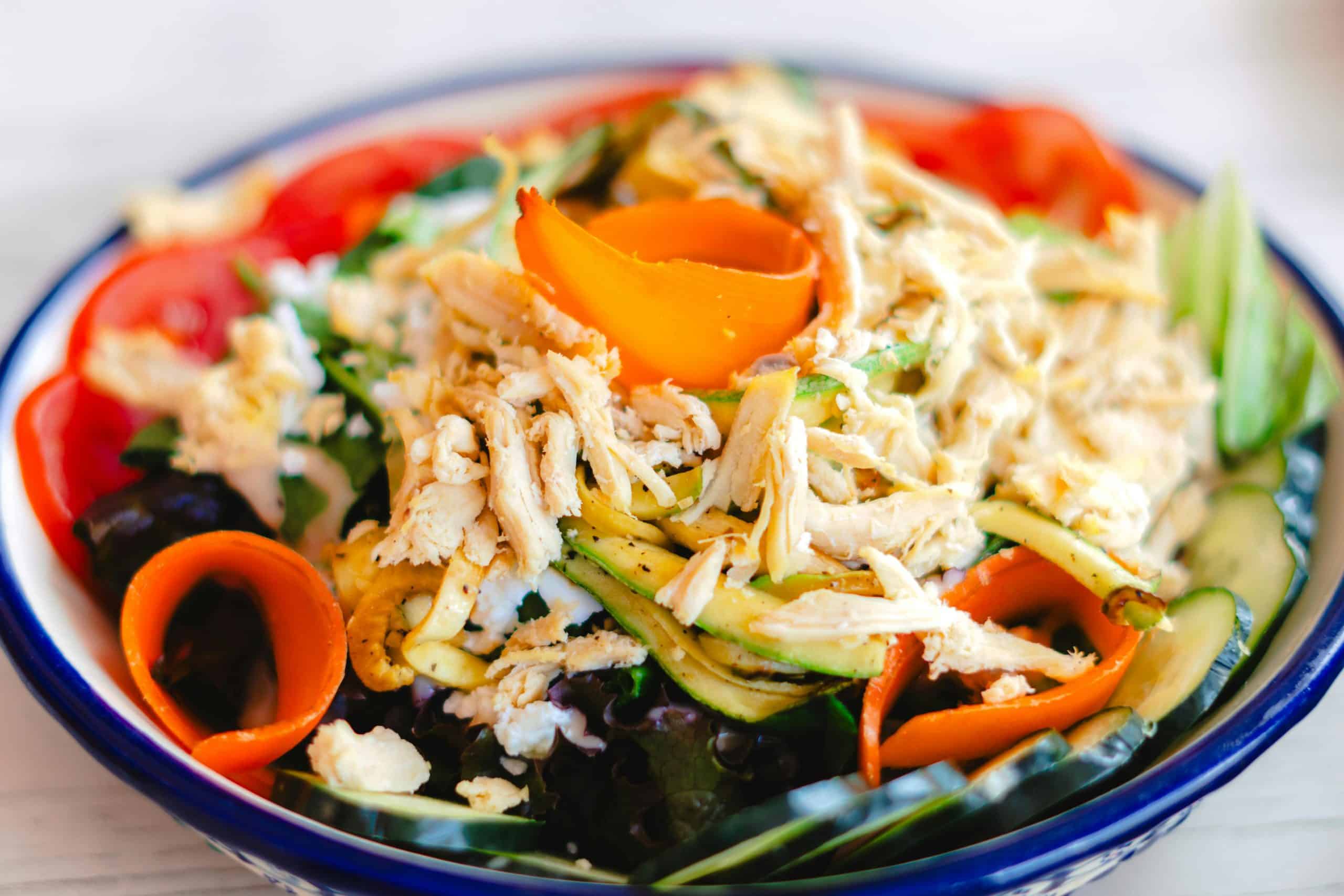 shredded chicken bowl