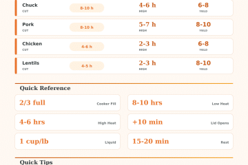 Slow Cooker Calculator: Time, Size, and Servings