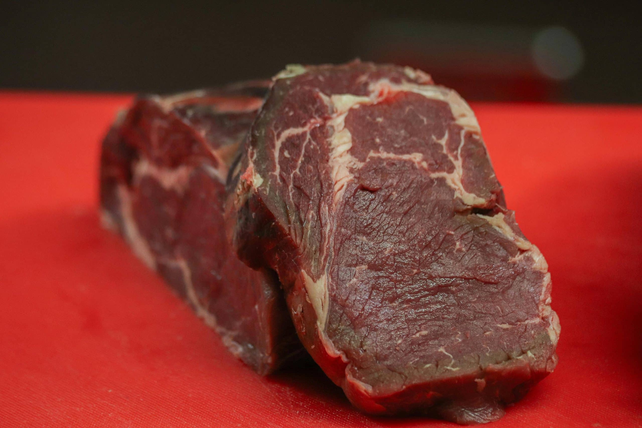 thick raw steak
