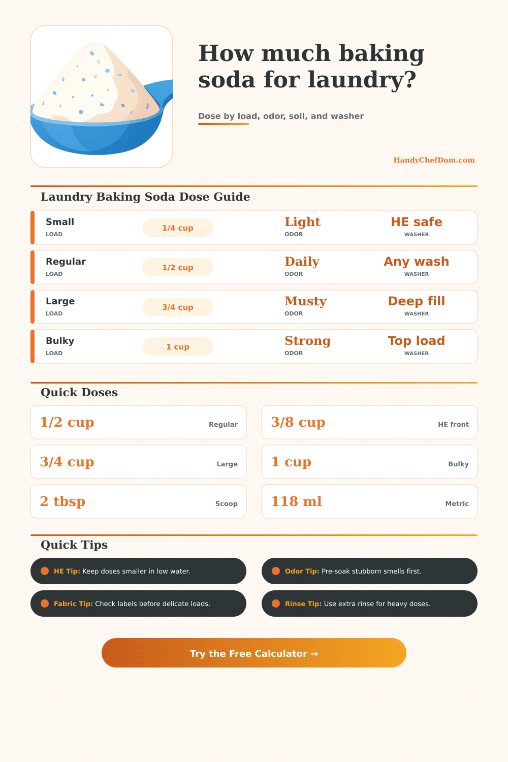 Baking Soda for Laundry Calculator