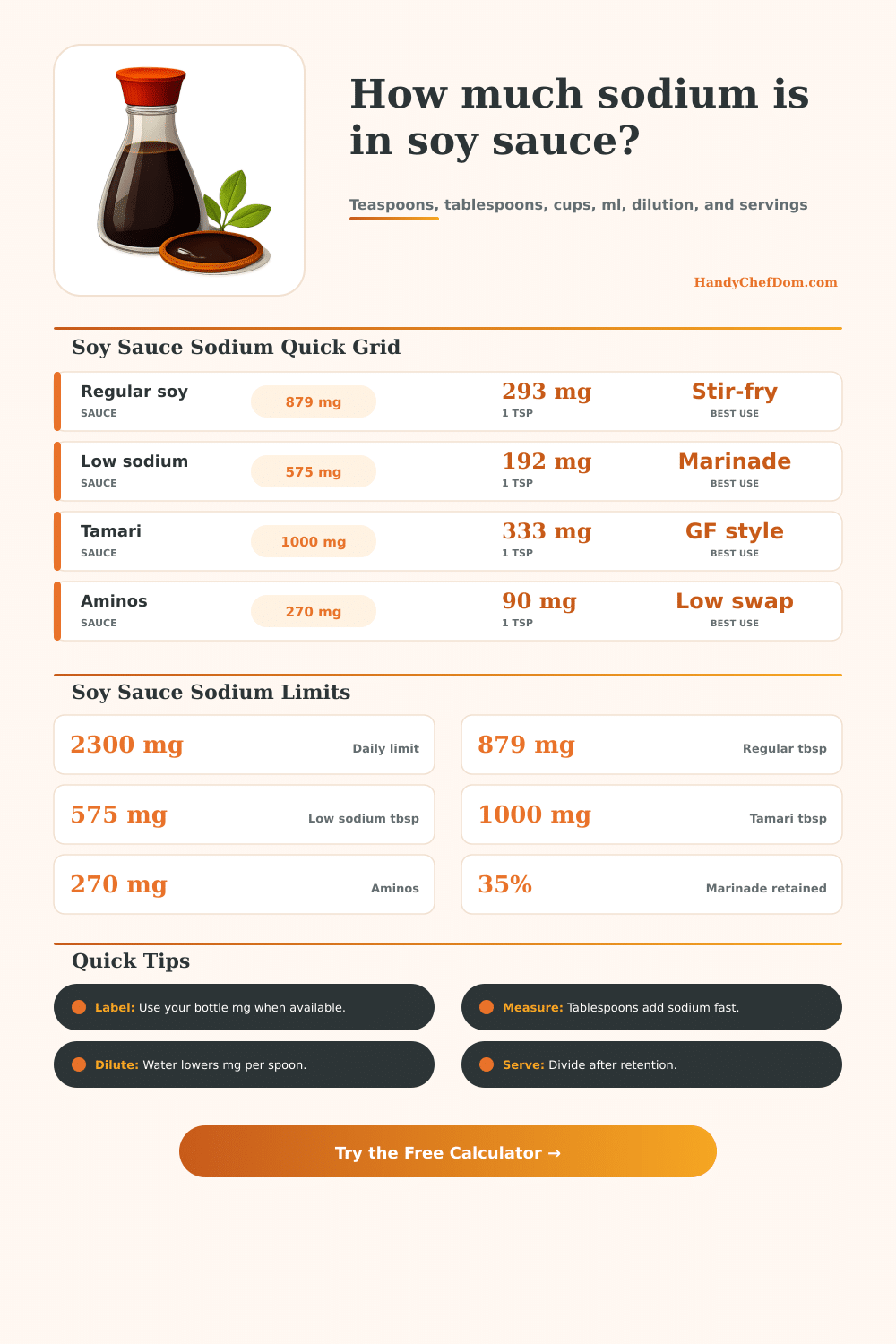 Soy Sauce Sodium Calculator